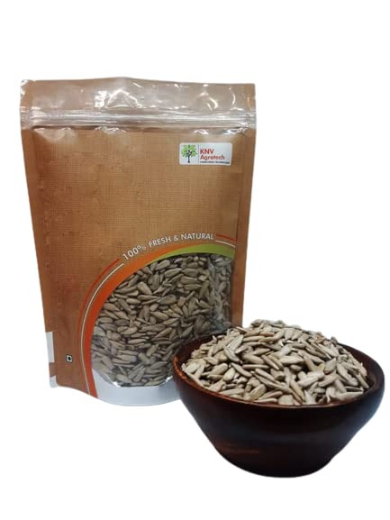 KNV Agrotech Raw Sunflower Seeds for Eating | Healthy Snacks | Diet Food | Improves Bone Health, Heart Health, Mental Health | Stress Buster | Loaded with Vitamin E | Superfood, Antioxidant | High in Fibre & Protein (200 Gram)