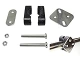 SeaLux Rail Mount clamp Bracket Set with Stainless Steel Mount Plate and Nylon Brackets for 7/8