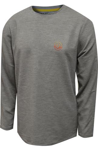 Joe Boxer Mens Loungewear Mini Ombre Licky Gray Long Sleeve T-Shirt