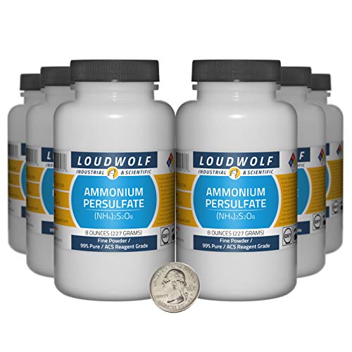 Ammonium Persulfate / 3 Pounds / 6 Bottles / 99% Pure ACS Reagent Grade/Fine Powder/USA