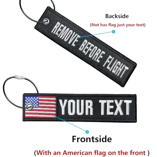 Customzied Luggage Tags for Travel Suitcase,Personalized Travel Suitcases Labels Tags Loops, Embroidery Baggage Tags to Quickly Spot Travel Bag Suitcase，1pc ((American Flag),3