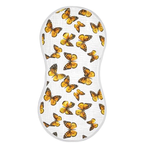 Butterflies Baby Burp Cloths for Boys and Girls, Soft Muslin Spit Up Towels, 22