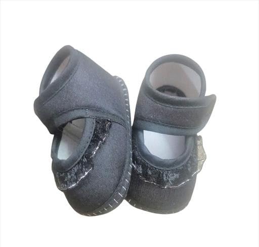 Image of Cute Baby Girl Sandals Soft Cotton Booties Comfortable Slip Shoes for Early Walking