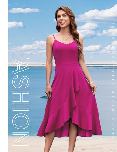 Image of DRESSTELLS Women's Cocktail Dresses, Formal Wedding Guest Graduation Party High Low Dress