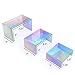 X-FLOAT Rainbow Iridescent Acrylic Display Risers (Set of 6)