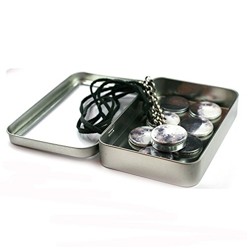 Moon Phase Necklace â€¢ Moon Phase Locket â€¢ Moon Phase Jewelry â€¢ 8 Lockets in 1 â€¢ Recycled Steel â€¢ Magnetic â€¢ Custom Stamped Initial â€¢ Gift