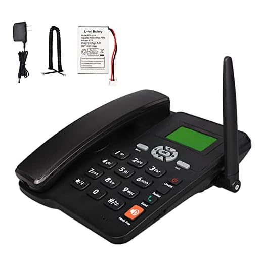 IBOWZ Teléfono Fijo con Cable Tarjeta SIM inalámbrica gsm Teléfono de Escritorio clásico,teléfono de casa en Negro,identificador de Llamadas,función de Manos Libres para Volver a marcar,Voz Clara,