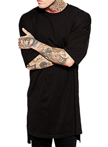 Mai poetry mens hip hop longline tshirt rap street dance short sl…