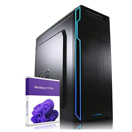 Greed® Multimedia V2 PC avec Intel Core i7 10700 - Ordinateur Rapide + Ordinateur de Bureau à Domicile avec 4,8 GHz, 16 Go RAM - 512 Go SSD - DVD+RW - USB3.1 - Wi-FI, avec Windows 11 Pro
