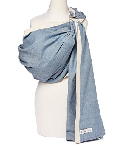 Image of Hip Baby Wrap Ring Sling Carrier for Baby, 8-35 lbs - Wave | Carrier for Newborns Infants Toddlers, Adjustable Soft Cotton Nursing Support, For Baby Carrying, Ring Sling Baby Carrier