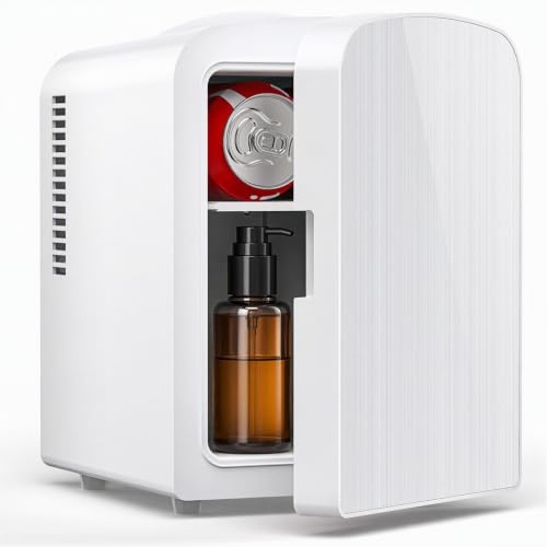 Image of Electactic 4L /6 Cans Mini Fridge, Skincare Fridge for Bedroom
