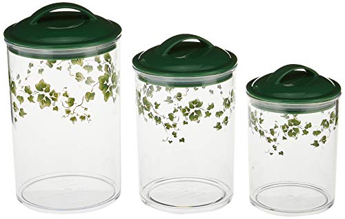 Corelle Coordinates by Reston Lloyd Acrylic Storage Canisters, Set of 3, Callaway