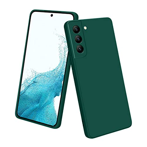 Image of LIRAMARK Silicone Soft Back Cover Case for Samsung Galaxy S22 5G (Silicone Green)