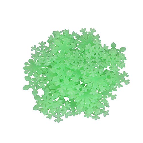 ledmomo 50個セット クリスマス 装飾 夜光 雪の結晶 クリスマス飾り クリスマスツリー オーナメント キラキラ クリスマス雑貨 子供部屋 寝室 クリスマス飾り グリーン
