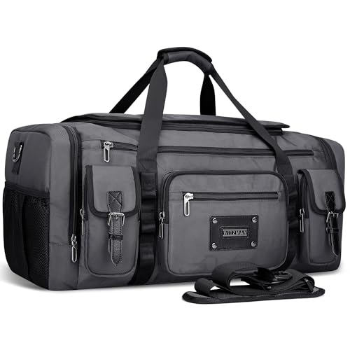 WITZMAN Duffle Bag for Men Large 55L Travel Duffel with Shoe Compartment