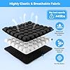 Sondour Travel Seat Cushion, Airplane Cushion Long Flight, Airplane Gadgets Inflatable Seat Cushions, Portable Airline Cushion With Air Pump, Wheelchair Cushions,Pressure Relief Seat Cushion-1 Black - 6