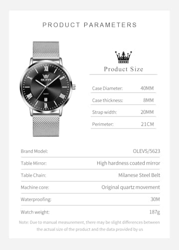 Image of OLEVS Mens Gold Watches Analog Quartz Business Dress Watch Day Date Stainless Steel Classic Luxury Luminous Waterproof Casual Male Wrist Watches
