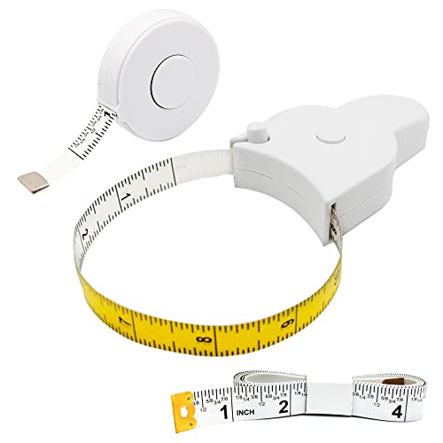 3 Piece Measuring Tape For Body Kit - Automatic Telescopic 80 Inch Tape Measure Body Measuring Tape For Weight Loss, Muscle Gain - Metric Body Measure Tape Retractable & Self-Tightening #TOP21