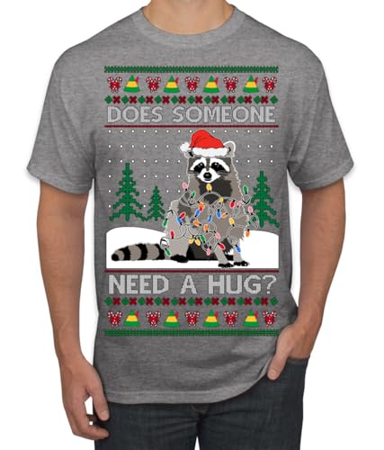 Does Someone Need a Hug? Cute Raccoon Ugly Christmas Shirt