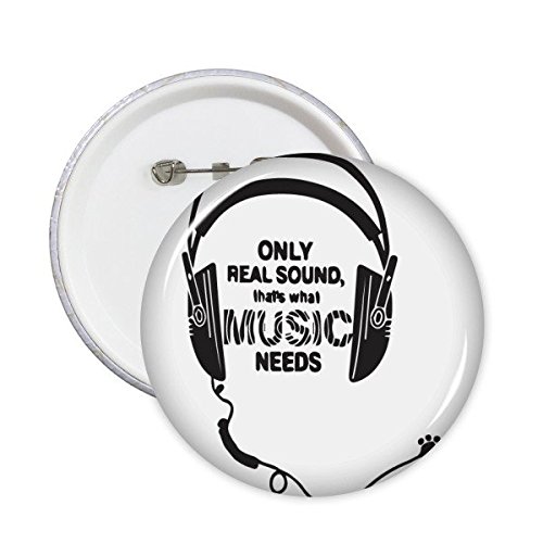 Badge musique pour remplacer vos vieux pin's abîmés lot de 5 boutons ronds robustes S
