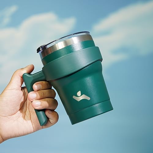 Image of Konokyo 10 oz Tumbler with Handle and Straw, Insulated Travel Mug