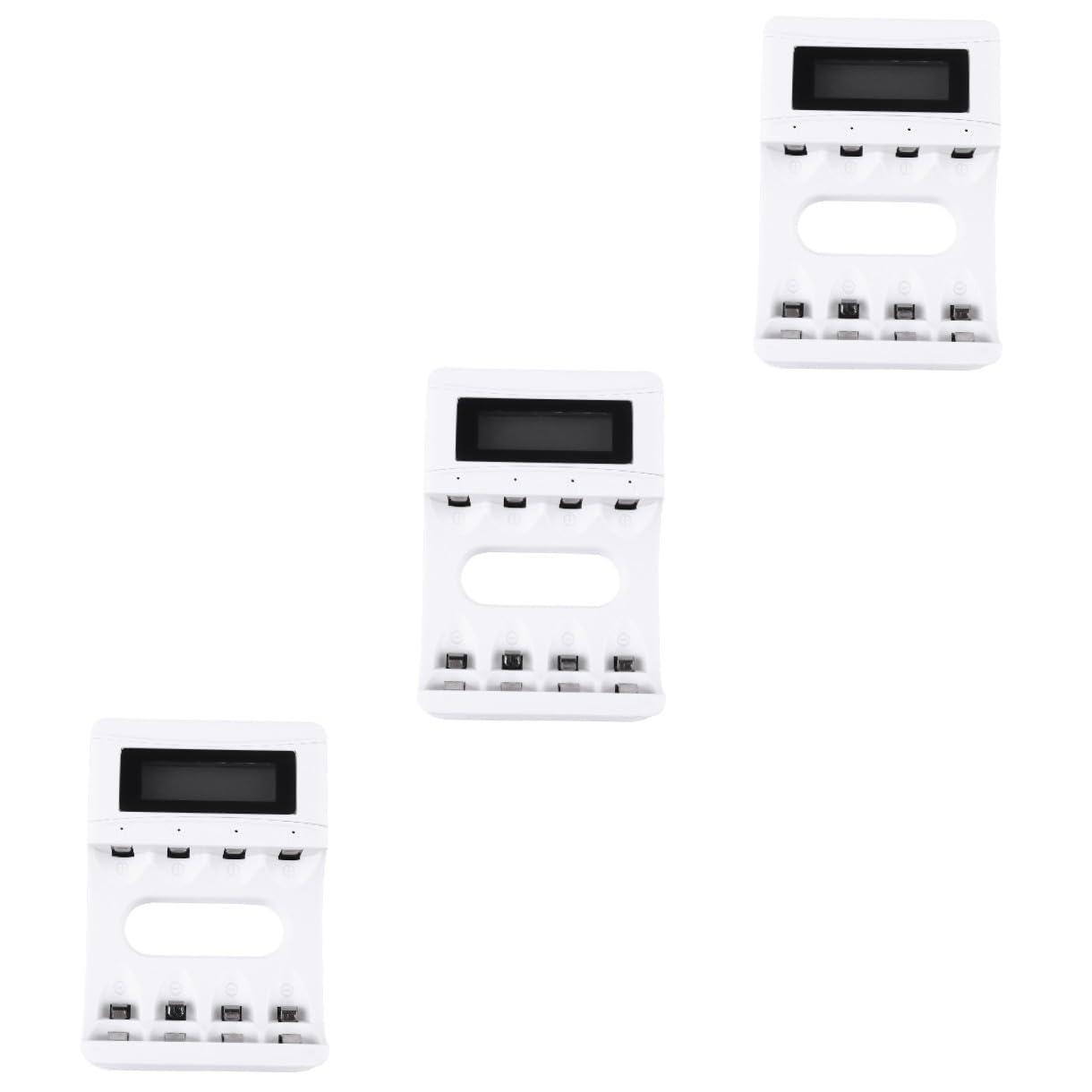 OSALADI 3pezzi Caricatore Usb Lcd Slot Per Batterie Ricaricabili Aa e Aaa Controllo Della Temperatura e Della Tensione Modalità Carica Per Massimizzare La Capacità Delle Batterie
