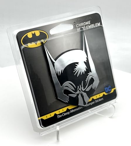 Image of Elektroplate Batman Mask Vintage Style Superhero Chrome Car Emblem