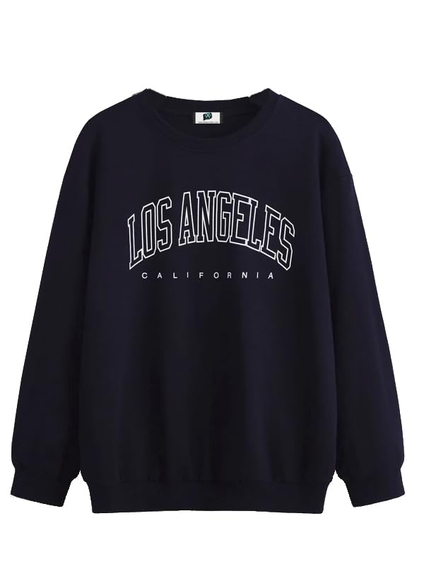 Image of SXV 'Los Angeles California' Printed Cool Aesthetic Drop Shoulder Oversized Sweatshirt