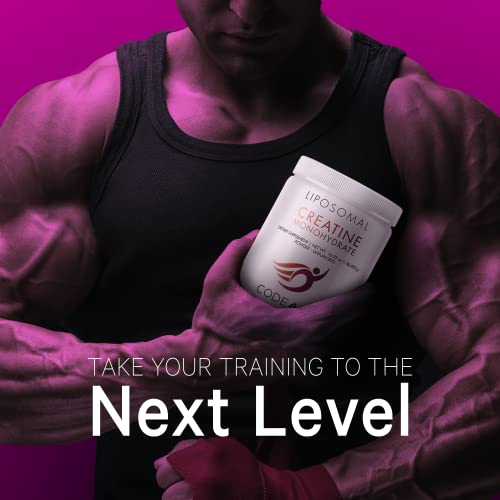 Codeage Liposomal Creatine Monohydrate Powder Supplement, Pure Creatine 5000Mg 3-Month Supply, Unflavored Creatine, Micronized Creatine Powder, Creatinine Sports Muscles, Keto-Friendly - 90 Servings #TOP2