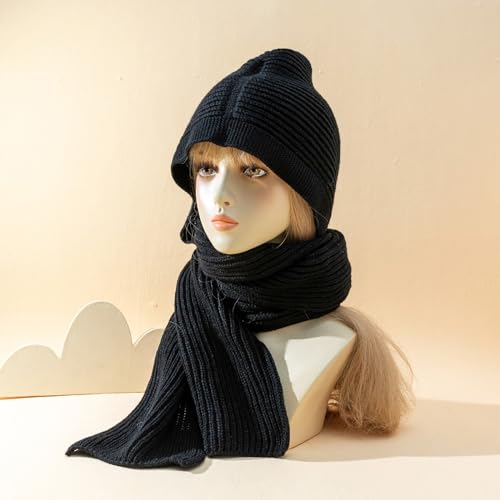 Winter Scarf For Women 2024 Hooded Scarf Pullover Headscarf Hoodie Hat Muslim Women Woolen Hooded Lightwe.X62