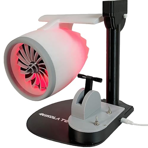 Jet Engine Fan Aircraft Turbofan Turbojet Model Kit, 3D Printing Turbojet Desktop Fan, Engine...