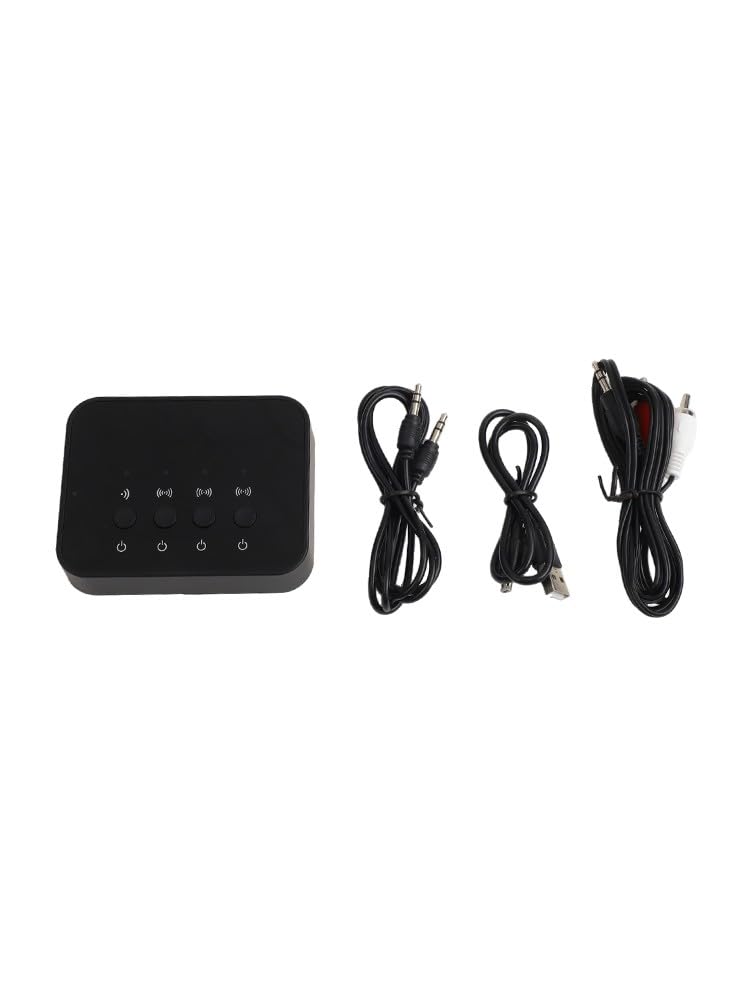 Transmisor de audio de 3 vías y divisor de receptor para TV, portátil