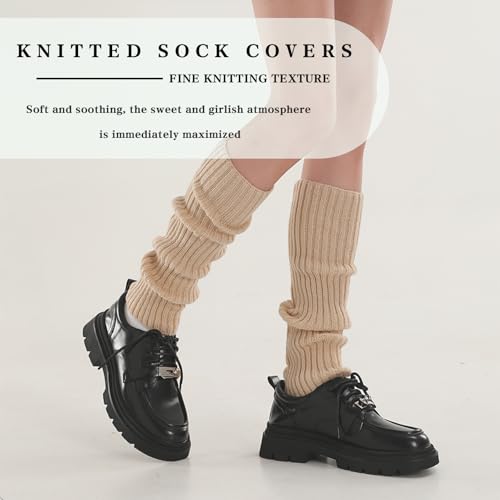 Image of 2 Pcs Leg Warmers Y2k, Leg Warmers, Y2k Accessories, Cute Kawaii Cream Legwarmers for Women Winter
