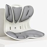 CabSupport Lumbar Support for Office Chair M5 Plus – Ergonomic Support Seat for Posture Correction and Lower Back Pain Relief – Extra Wide & Sturdy, Washable Pads for Office, Home, Car & Floor Sitting