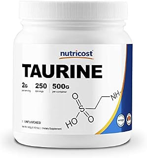 Nutricost Taurine Powder (500 Grams) - 250 Servings
