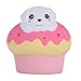 Anboor 3.9" Squishies Jumbo Slow Rising Kawaii Scented Soft Squishies Puff Dog Bread Toy for Kids or Stress Relief,Color Rose Red