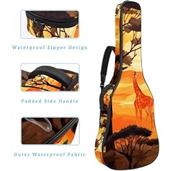 JRHEJTFZ Housse pour guitare acoustique de 1,9 cm d’épaisseur – Imperméable – Durable et élégant – Motif cheval de course, Multicolore., 42.9×16.9×4.7 in, Motif imprimé tendance - Les Beatles, Paul McCartney, John Lennon, RIngo Starr, George Harrison JRHEJTFZ Housse pour guitare acoustique de 1,9 cm d'épaisseur - Imperméable - Durable et élégant - Motif cheval de course, Multicolore., 42.9x16.9x4.7 in, Motif imprimé tendance – Image 4