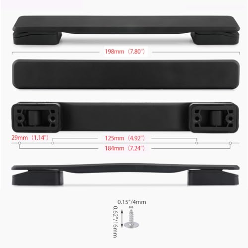 Image of Black Plastic Handle Flexible Spare Strap Handle Grip Replacement for Suitcase Luggage Case (B115)