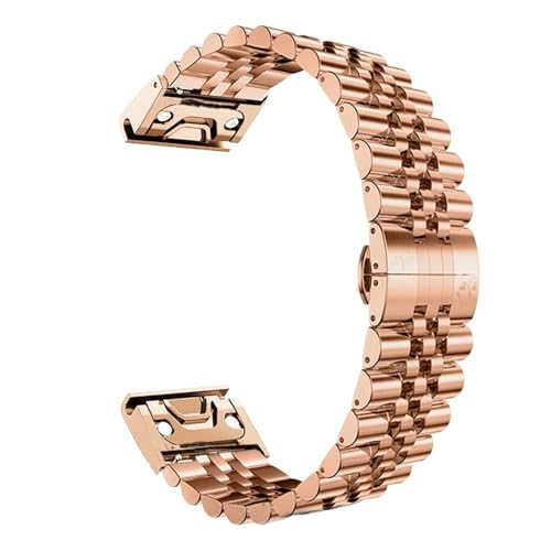 [ȓX] 26mmX`[Xgbv 7Pro Fenix 8 7 6X 7 5 6 Pro 5X 3HRxg voh 22mm^uXbgANZT[ɓK(Rose Gold,For Garmin 26mm)