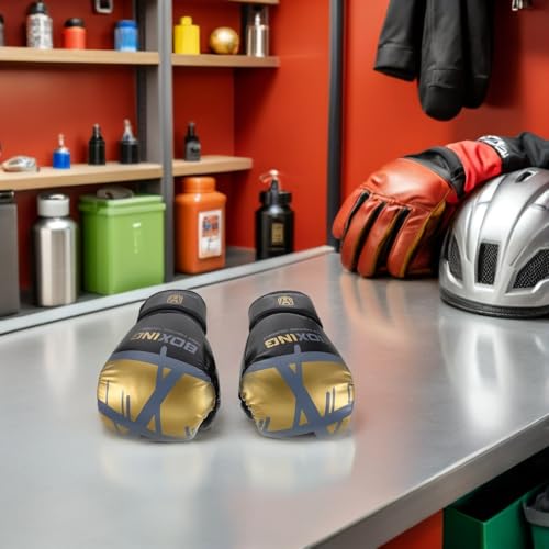Guantes de boxeo transpirables de 12oz con soporte de muñeca ajustable para sparring 5