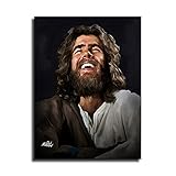 SXH Painting of Jesus Laughing Jesus Christ Poster Picture Print Canvas Wall Art Home Room Decor...
