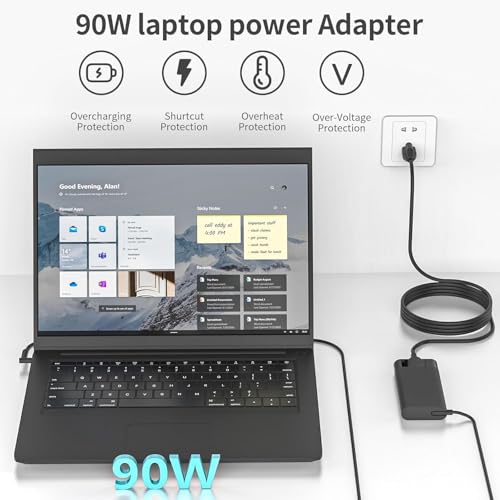 90W 19.5V 4.62A Chargeur Compatible avec HP Spectre X360 13 15,Blue Tip – vue 5