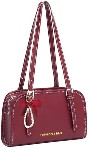 Fozehlad Shoulder Bag for Women PU Leather Purses Cute Swing Hobo Bag with Bow Knot and Adjustable Strap