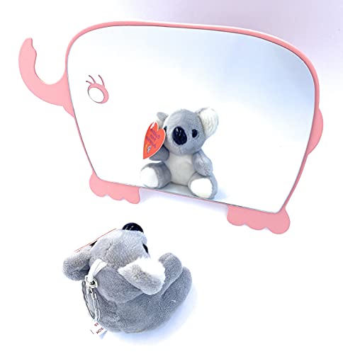 Aeisage Kids Mirror For Girls Cute Desk Mirror Desktop Compact Mirror Pink With Stand Animal Shape Makeup Mirror Gift For Daughter, 7.87 X 6 X 0.5 Inches #TOP3