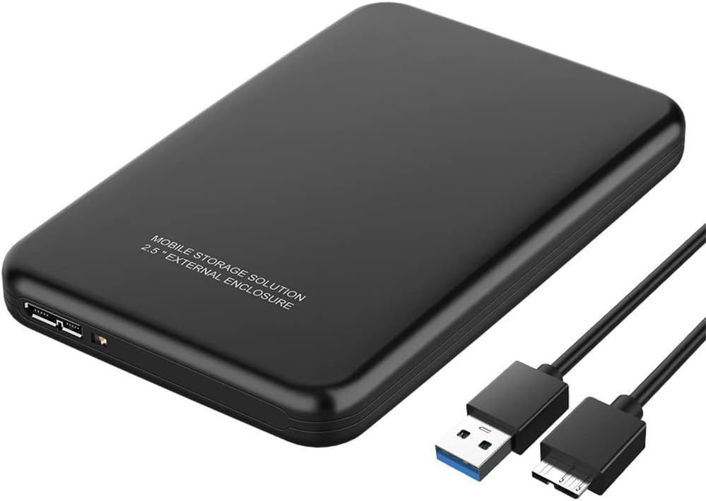 USB3.0 External Hard Disk 500GB 1TB 2TB Storage Device Drive 7200rpm Drive Mobile Hard Disk HDD 2.5" (Color : Black, Size : 500GB)
