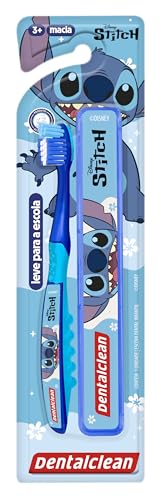 Dentalclean Escova de Dente Stitch Escolar Infantil Macia, Azul