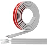 Design Elegante per Nascondere i Cavi：La canalina passacavi offre una soluzione discreta per organizzare cavi TV, elettrici e di rete, mantenendo la casa o l’ufficio impeccabile. Grazie al profilo arrotondato e al colore neutro, si integra perfettamente con pareti e battiscopa (battiscopa passacavi). Ideale per nascondi cavi tv e copri fili per TV muro, senza lavori di muratura.