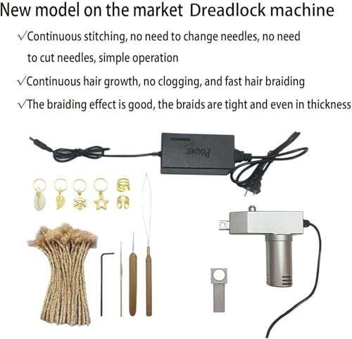 Machine à crocheter les dreadlocks électriques et tresser les extensions synthétiques - 3
