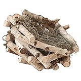 ADOCARN Vogel-Nest Deko Handgefertigter Garten Und Wohnaccessoire Für Mikro-landschaften...