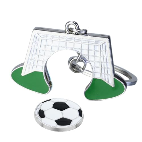 Sirseon Trolley Coin Keyring, Football Metal Keyring - Football Shape Keyring for Backpack, Shopping Hand Truck Coin Keyring for Girlfriend, Wife, Boyfriend